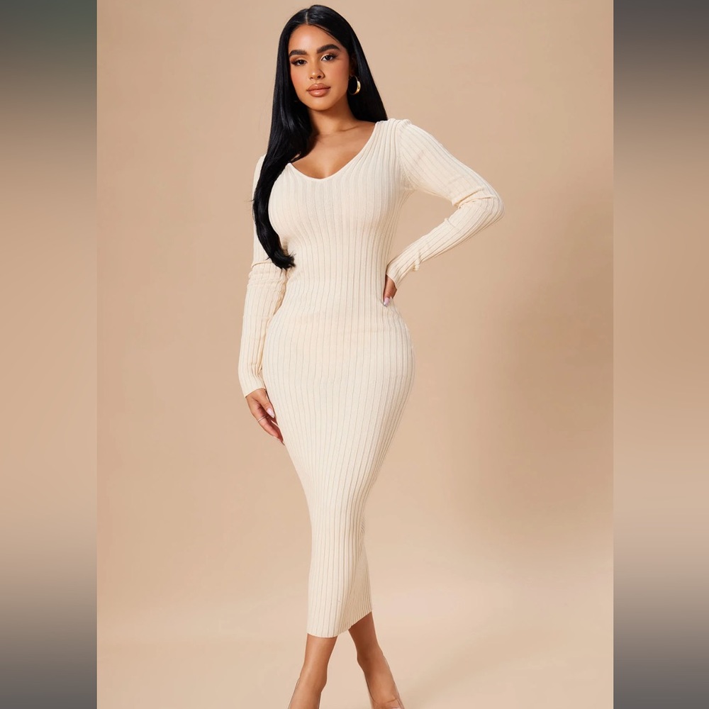 *NWT* Fashion Nova Ribbed Sweater Dress